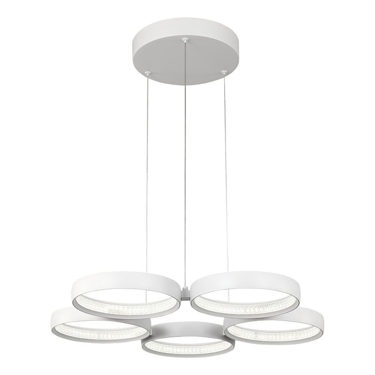 Olympus 5 Light Dimmable LED Pendant White / Tri-Colour - OLYM5PLEDWHT