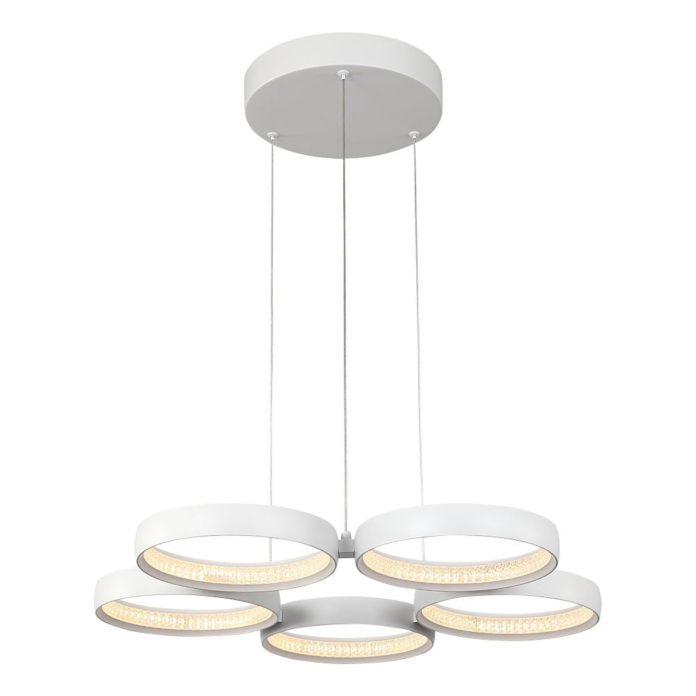 Olympus 5 Light Dimmable LED Pendant White / Tri-Colour - OLYM5PLEDWHT