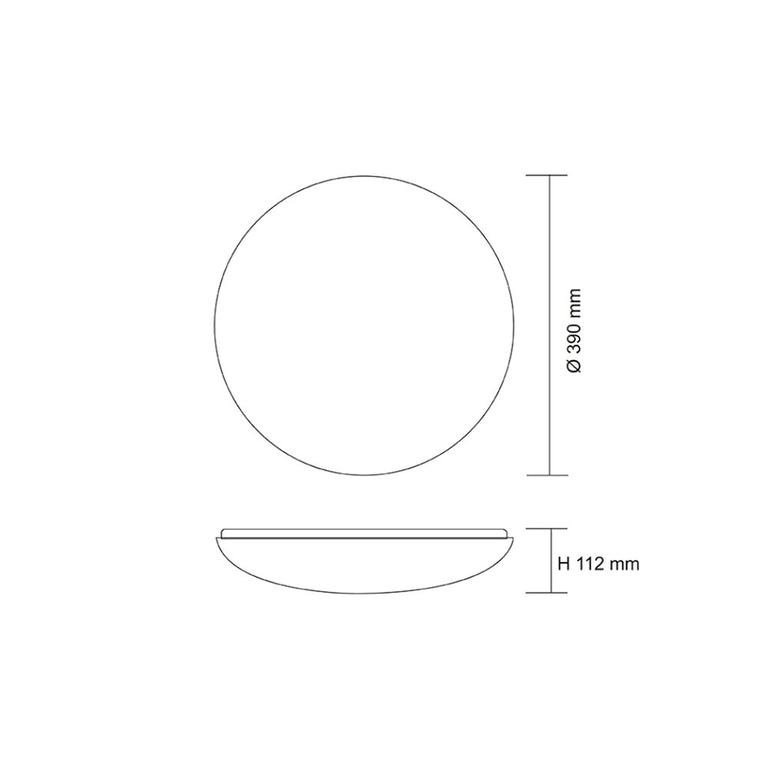 Opal 15W / 30W Dimmable LED Oyster Tri-Colour - SO3700/40TC/DPD