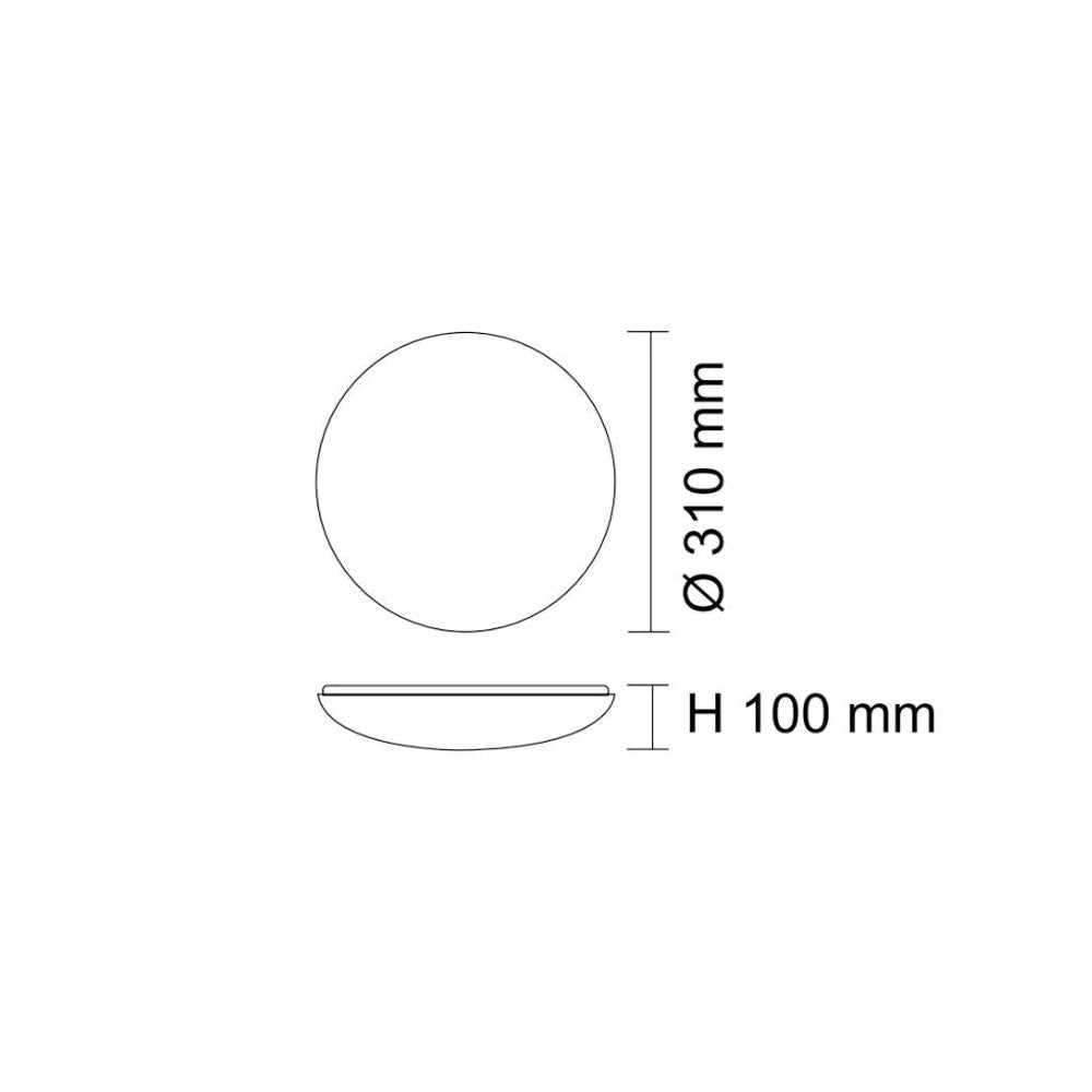 Opal 8W / 16W Dimmable LED Oyster Tri-Colour - SO3700/30TC/DPD