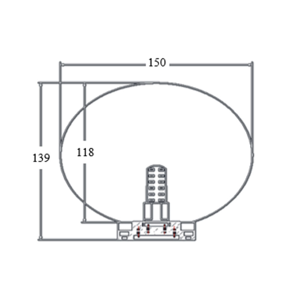 Orb Large Mirror Wall Light Black - UWL-ORB150-BK