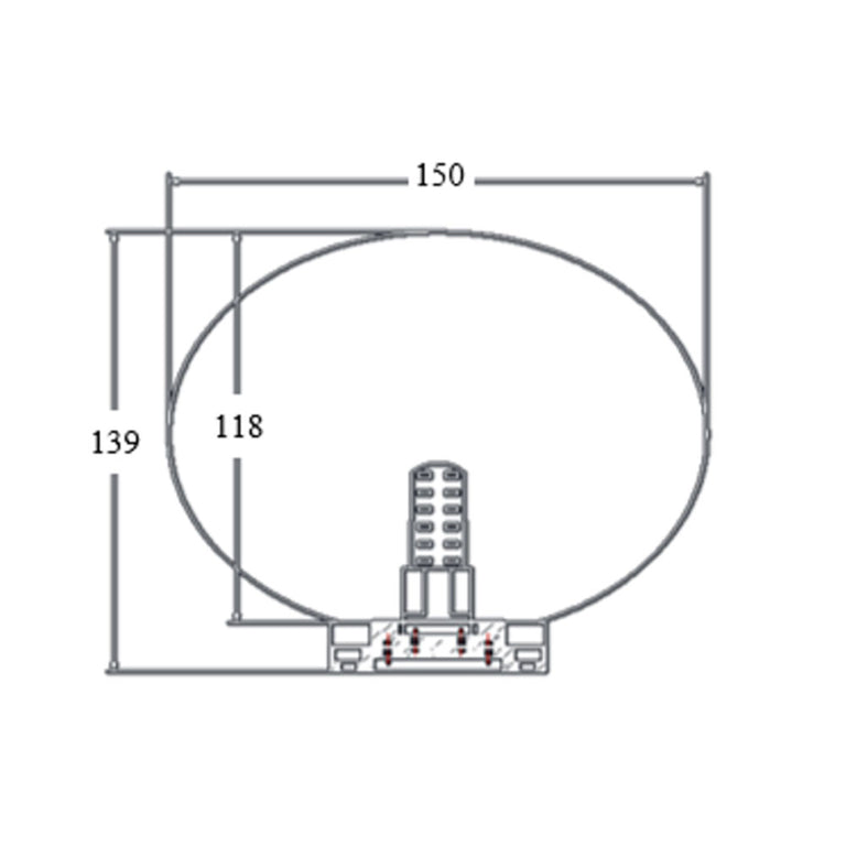 Orb Large Mirror Wall Light Black - UWL-ORB150-BK