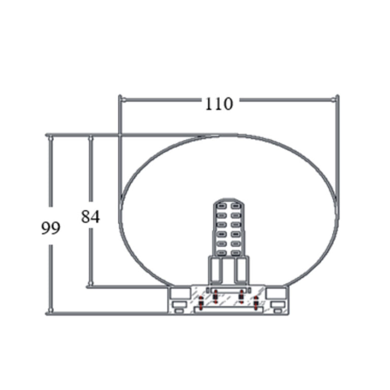 Orb Small Mirror Wall Light White - UWL-ORB-WH