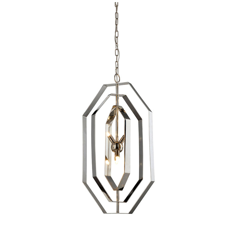 Modern Polished Nickel & Stainless Steel Pendant - Orbita1