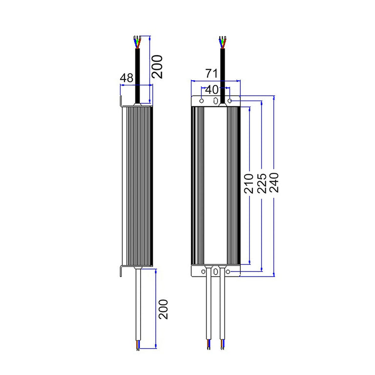 Weatherproof 12V DC LED Driver 200W IP67 - OTTER6
