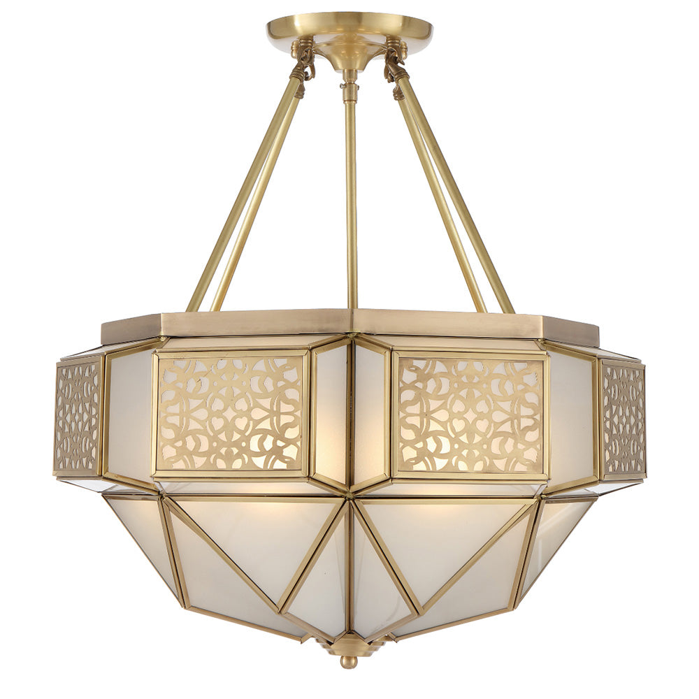 Overton 6 Light Pendant Solid Brass - OVERTON PE-BRS