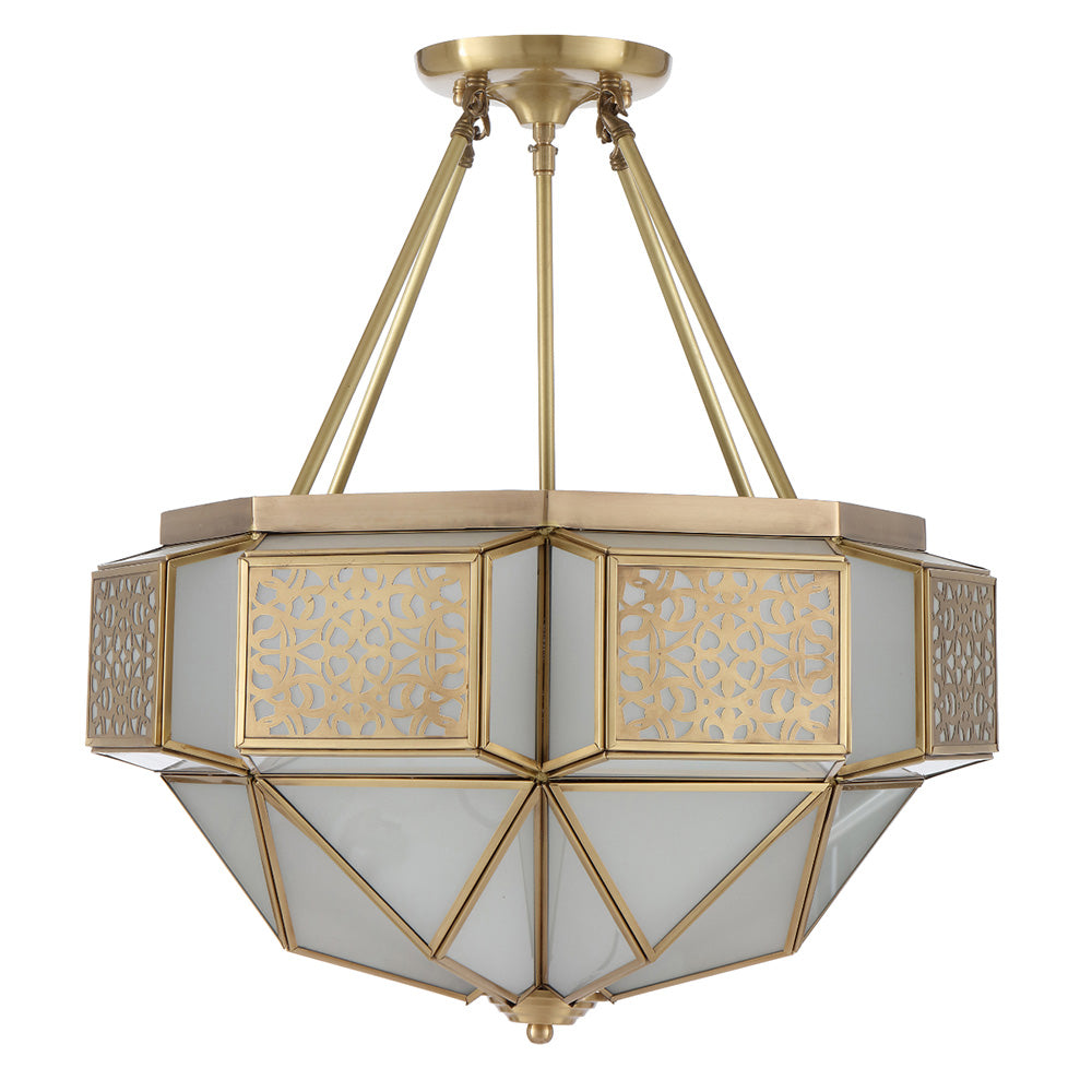 Overton 6 Light Pendant Solid Brass - OVERTON PE-BRS