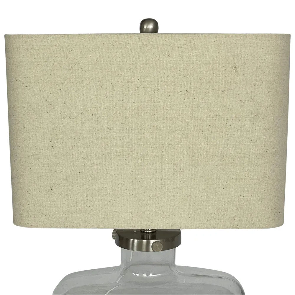 Fillable Bottle Lamp With Linen Shade - OWDU0013