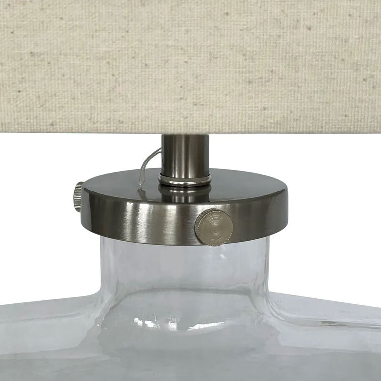 Fillable Bottle Lamp With Linen Shade - OWDU0013