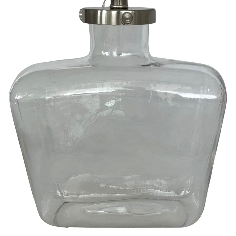 Fillable Bottle Lamp With Linen Shade - OWDU0013