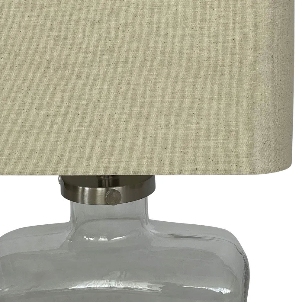Fillable Bottle Lamp With Linen Shade - OWDU0013