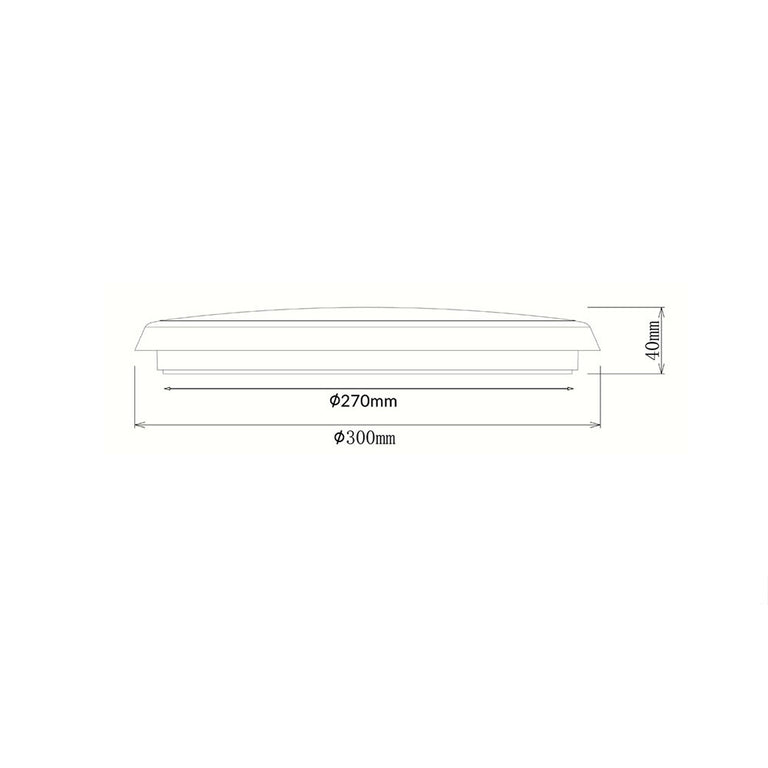 Oyster 24W Slimline Dimmable LED Ceiling Light White Frame / Tri-Colour - OYSDIM002