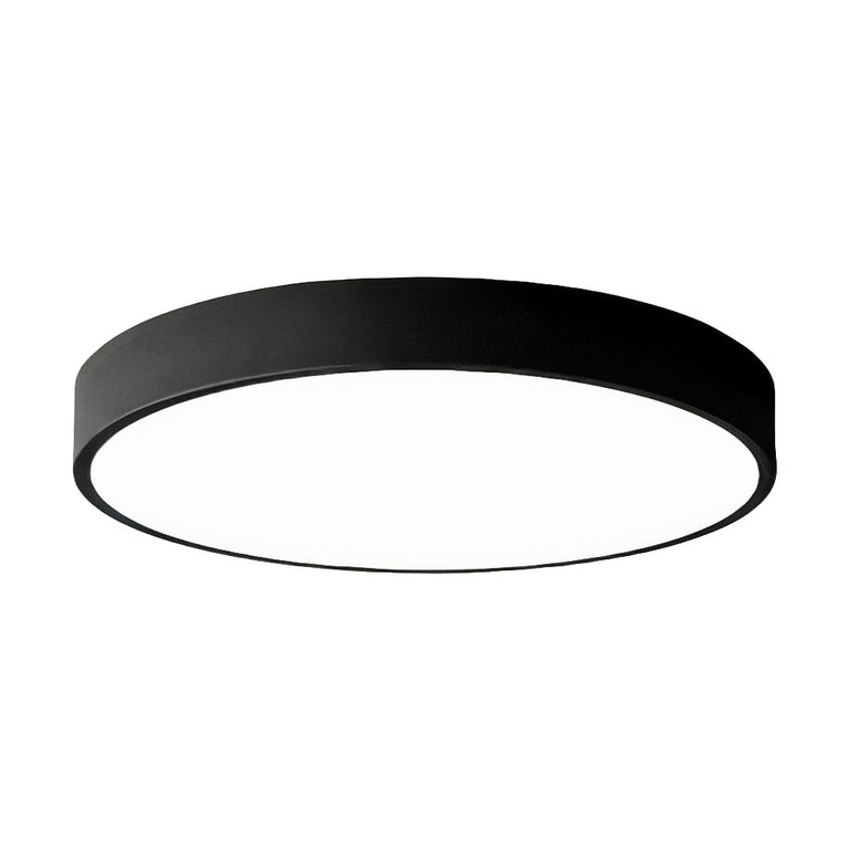 Oblique 30W LED Dimmable Oyster Matt Black / Tri-Colour - UOYS-30BLK-3CCT