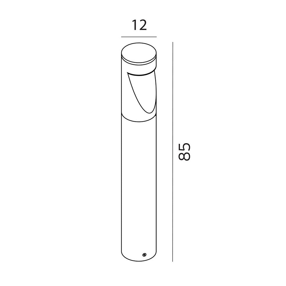 Oppland 8.5W LED Bollard Graphite / Warm White - NLYS.1321GR