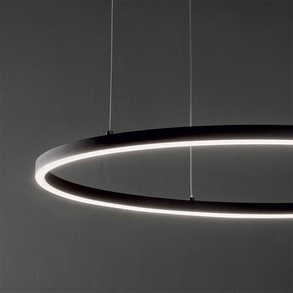 Oracle Slim SP 29W LED 500mm Round Pendant Black / Warm White - 304373