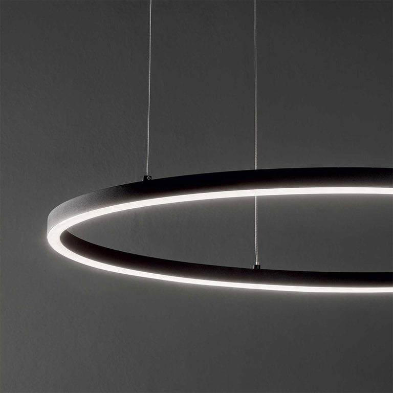Oracle Slim SP 29W LED 500mm Round Pendant Black / Warm White - 304373