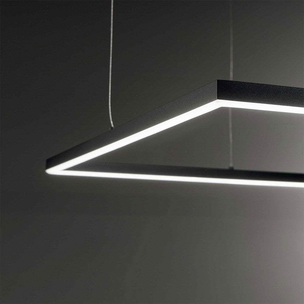 Oracle Slim SP 33W LED 500mm Square Pendant Black / Warm White - 259161
