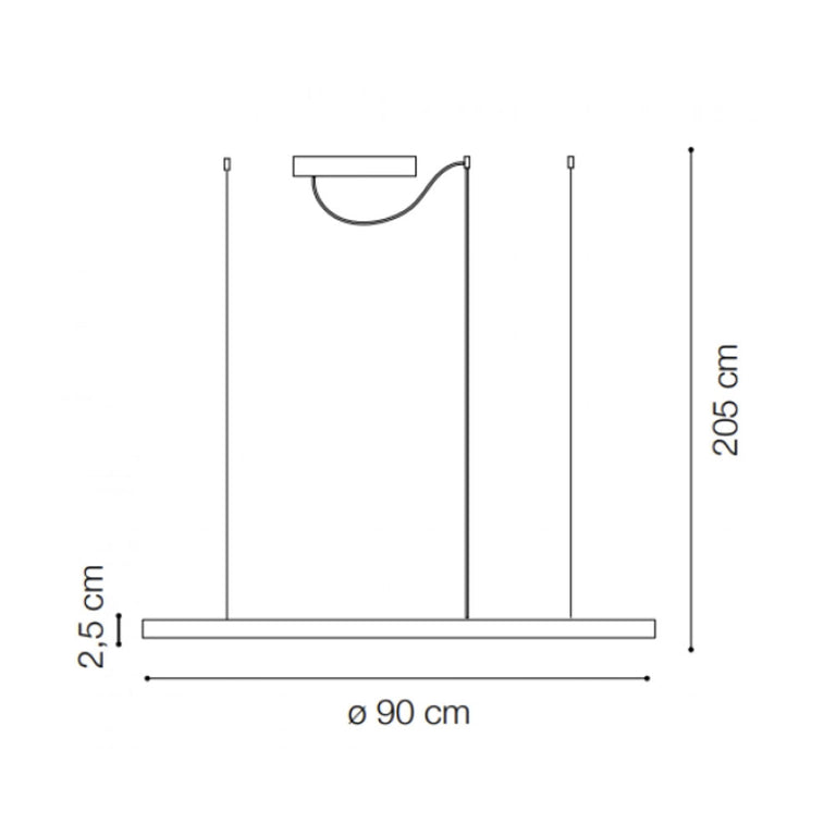 Oracle Slim SP 53W LED 900mm Square Pendant Black / Warm White - 259208
