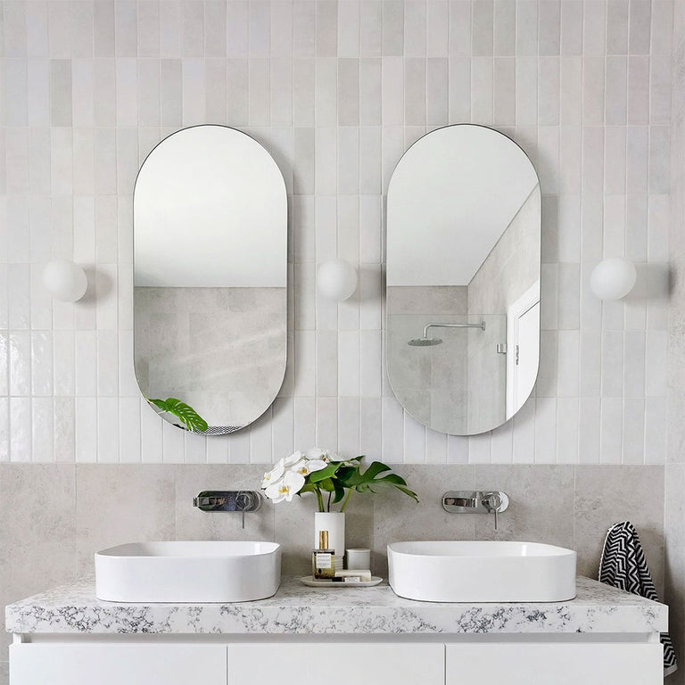 Orb Mirror Small Wall Light White IP44