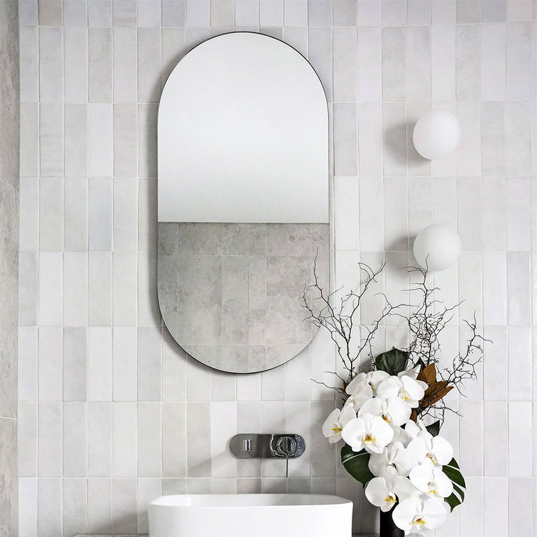 Orb Mirror Medium Wall Light White IP44