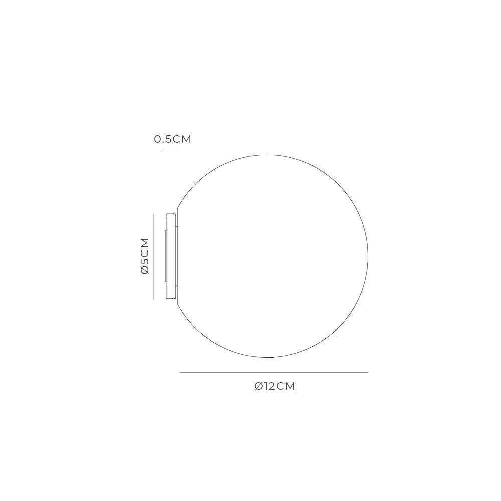 Orb Mirror Medium Wall Light White IP44