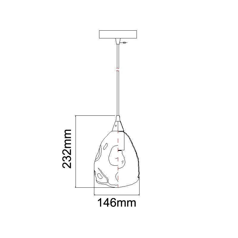 Modern Glass Pendant Champagne - Ordito1