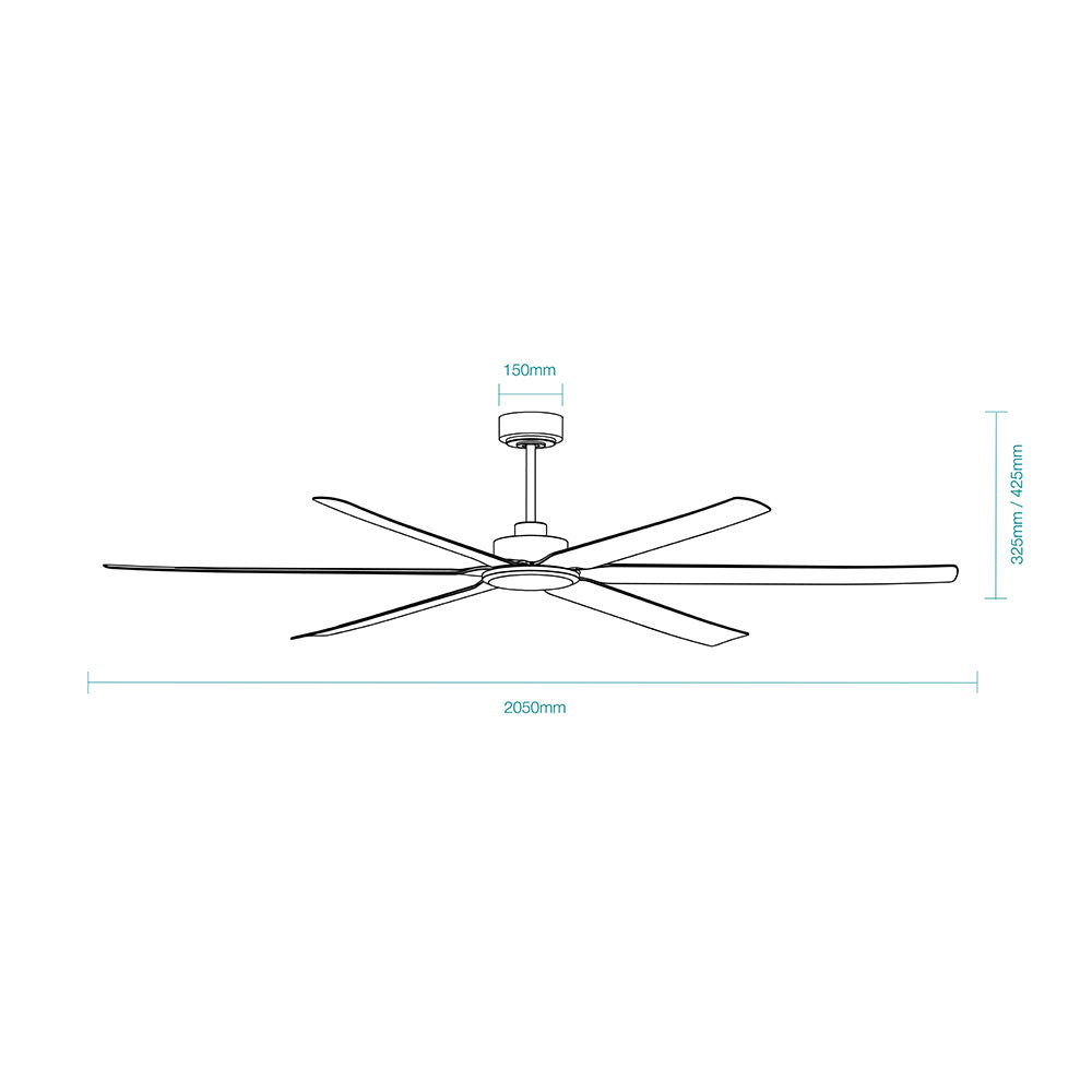 Osprey DC 80" Ceiling Fan With WIFI Remote Control Matt White - MODCW + MODC200W