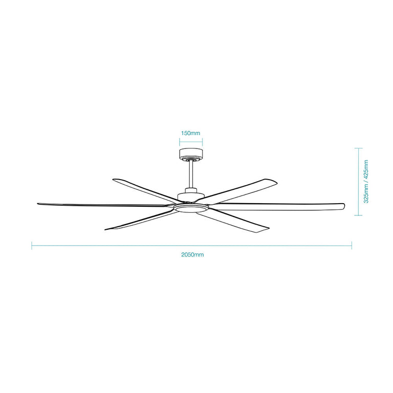 Osprey DC 80" Ceiling Fan With WIFI Remote Control Matt White - MODCW + MODC200W