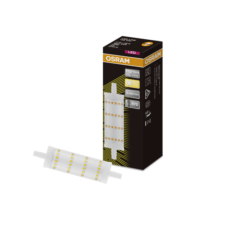 LED 13W 118mm R7s Double Ended Linear Warm White