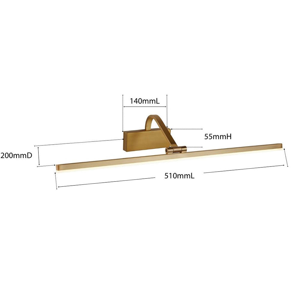 Corban 12W LED Strip Light Satin Brass / Warm White - P5551-BB
