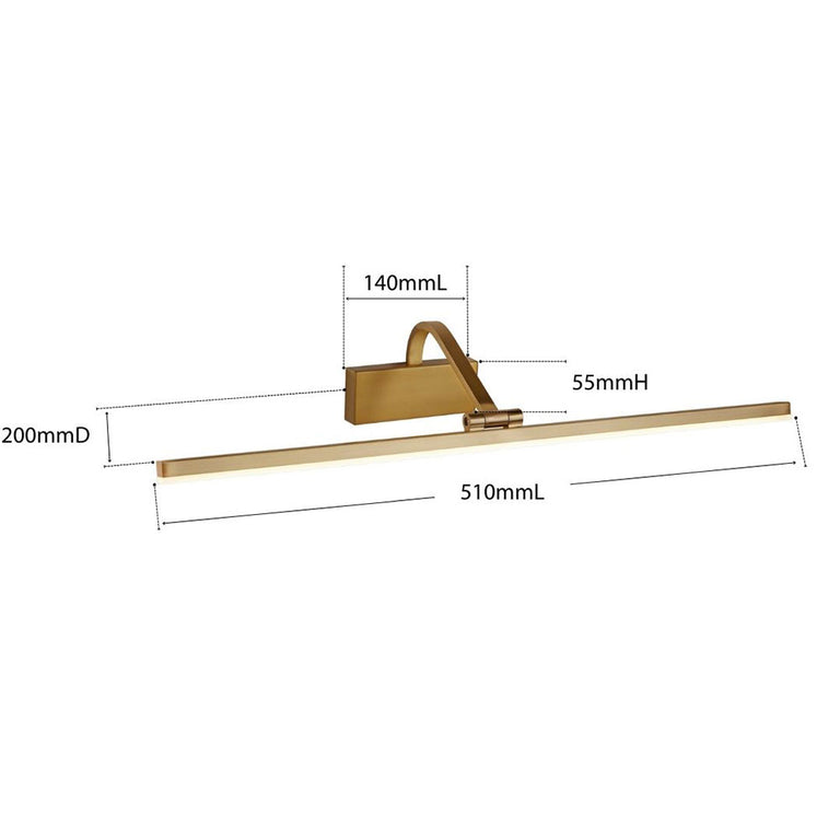 Corban 12W LED Strip Light Satin Brass / Warm White - P5551-BB