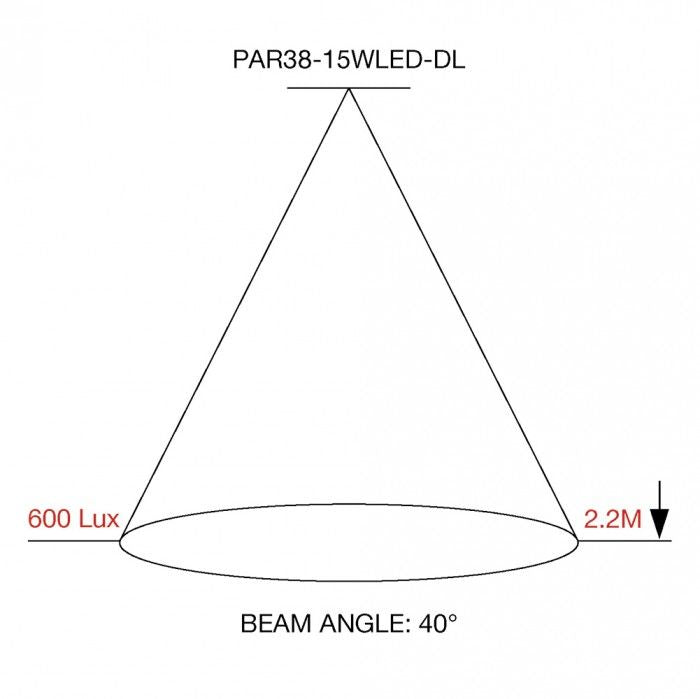 Par 38 15W Dimmable LED Warm White - PAR38-15WLED-WW