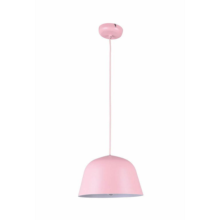 Angled Dome Shape Pendant Matt Pink - Pastel03A