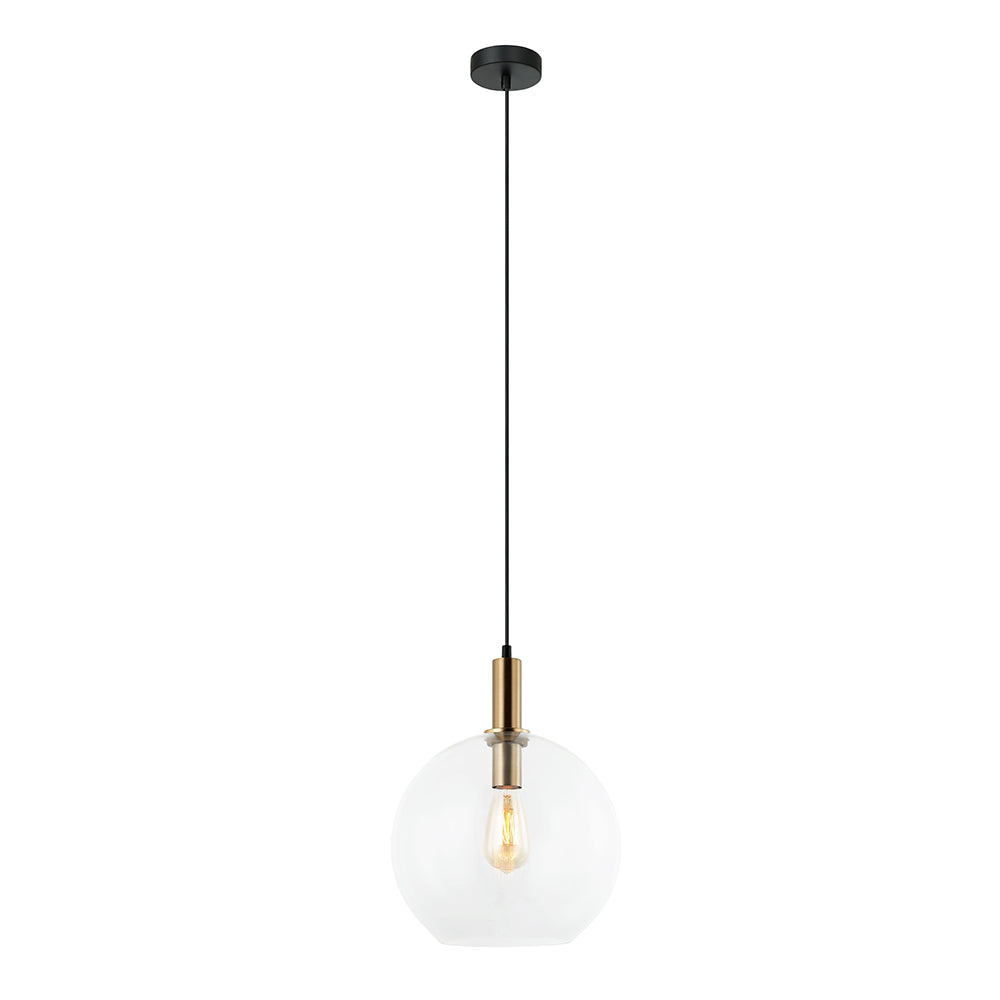 Interior 300mm Glass Pendant Bronze / Clear - PATERA1