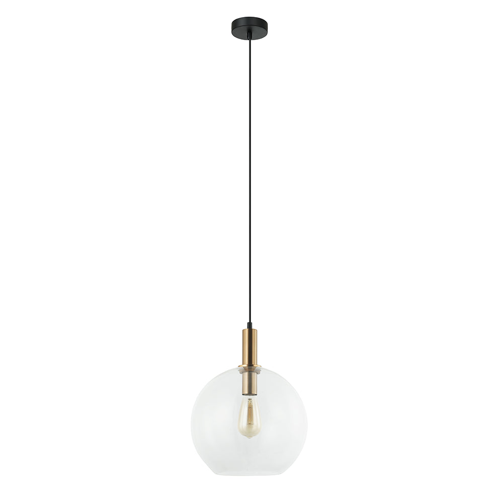 Interior 300mm Glass Pendant Bronze / Clear - PATERA1