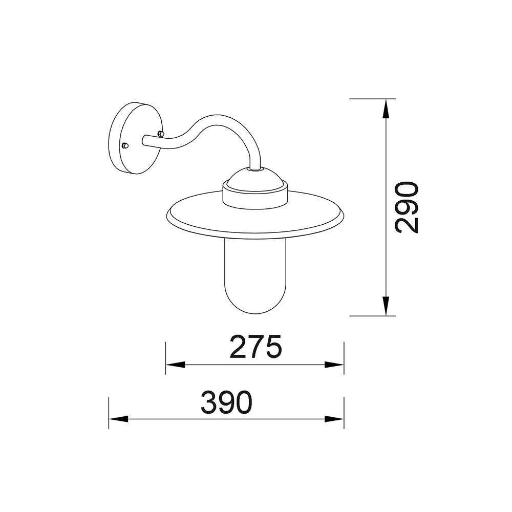 Payong Outdoor Wall Light Matt White - PAYONG2