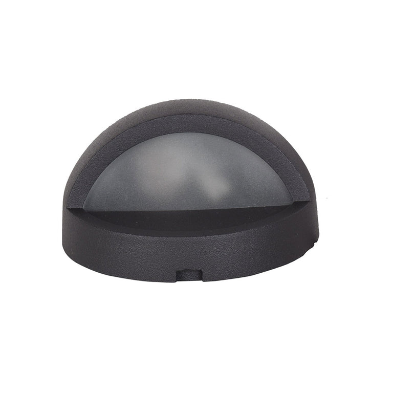 Armant 3.5W LED 12V AC / DC Cast Aluminium Eyelid Step Light Black / Warm White - PDL1100BK-PLV3-G4-27K