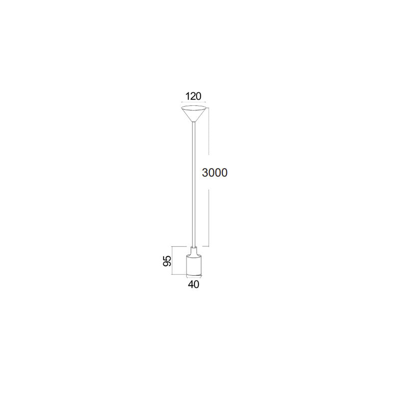 Silicone Pendant Suspension Black - Pen3