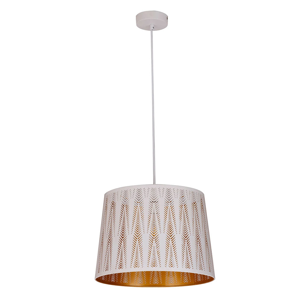 Penshade Laser Cut With Vector Pattern Pendant White - PENSHADE12