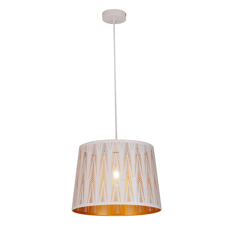 Penshade Laser Cut With Vector Pattern Pendant White - PENSHADE12