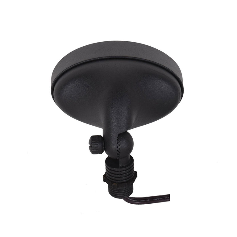 Marten 3.5W LED 12V AC /DC Cast Aluminium Adjustable Spike Area Floodlight Black / Warm White - PFL1900BK-PLV3-G4-27K