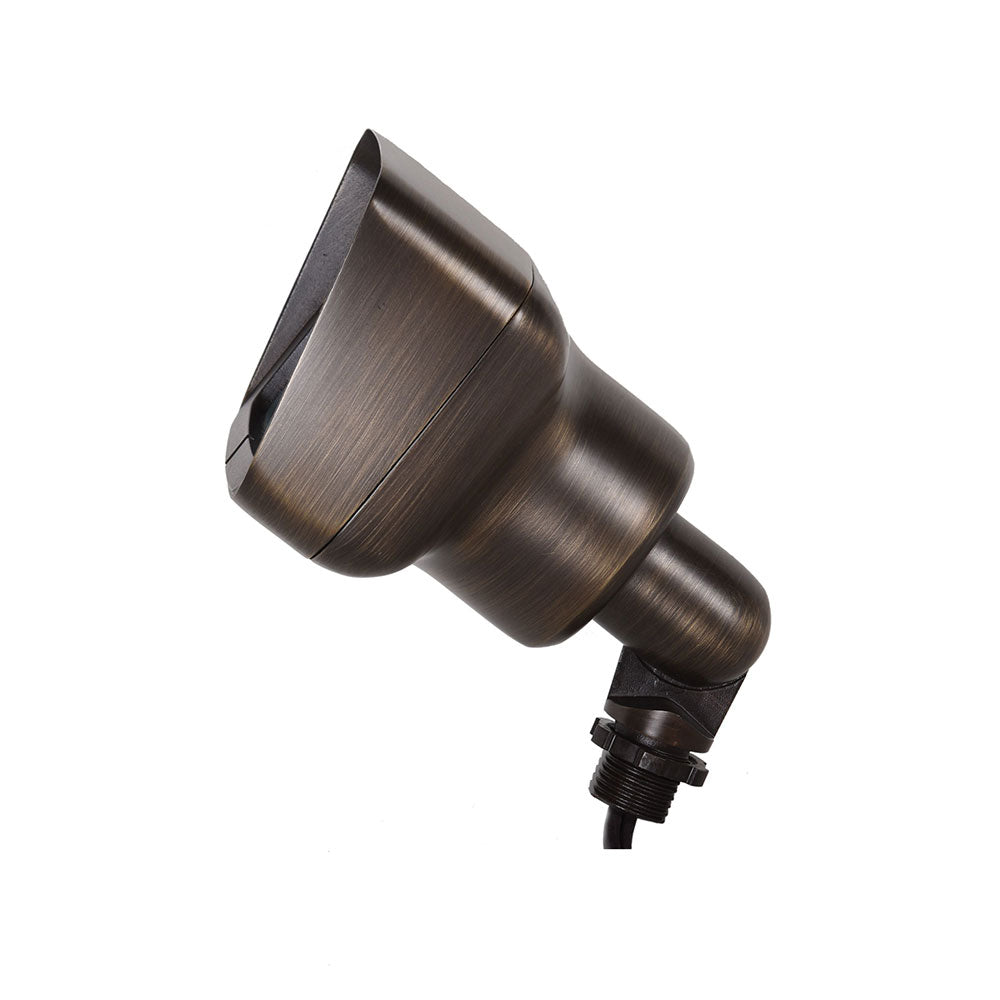 Gama 3.5W LED 12V AC / DC Cast Brass Adjustable Spike Area Floodlight Weathered Bronze / Warm White - PFL2300WB-PLV3-G4-27K
