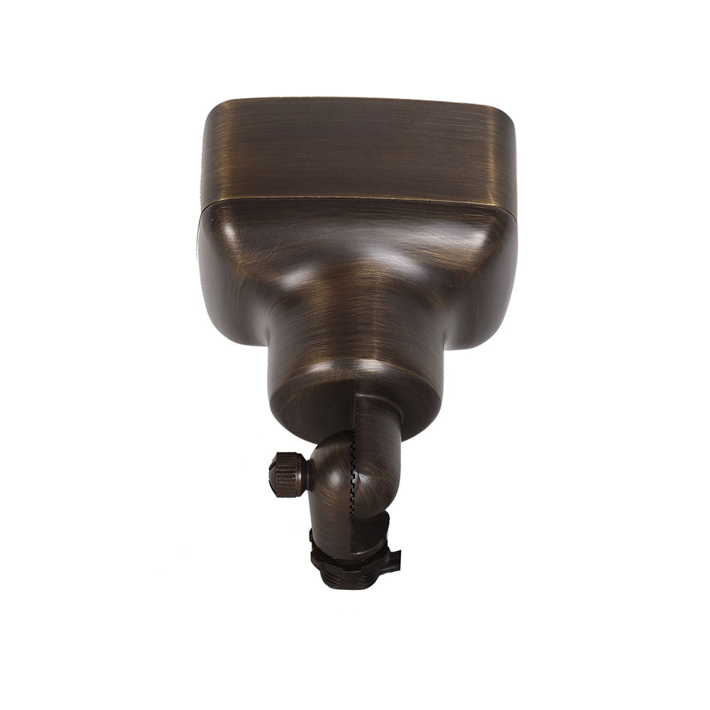 Gama 3.5W LED 12V AC / DC Cast Brass Adjustable Spike Area Floodlight Weathered Bronze / Warm White - PFL2300WB-PLV3-G4-27K