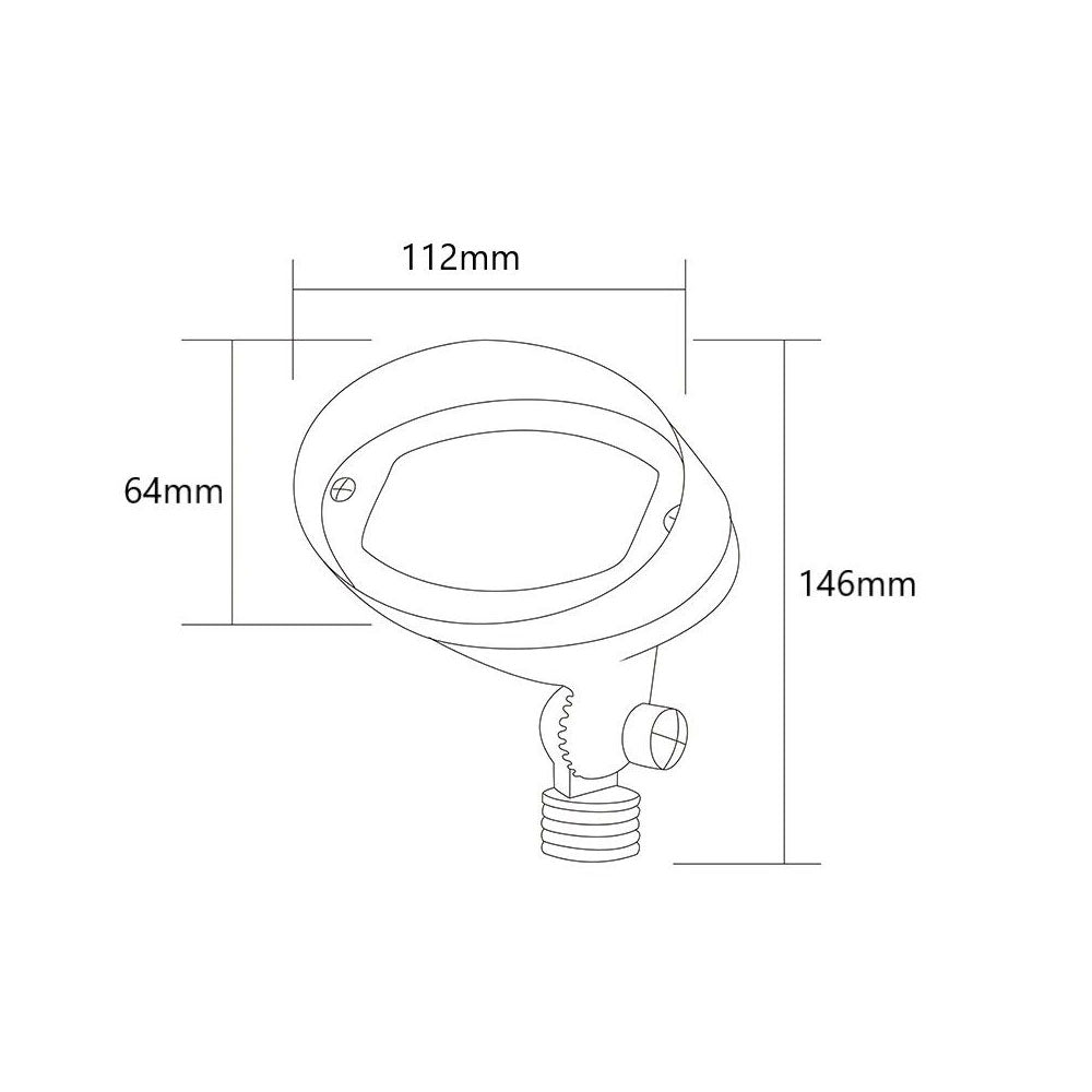 Marten 3.5W LED 12V AC /DC Cast Aluminium Adjustable Spike Area Floodlight Black / Warm White - PFL1900BK-PLV3-G4-27K