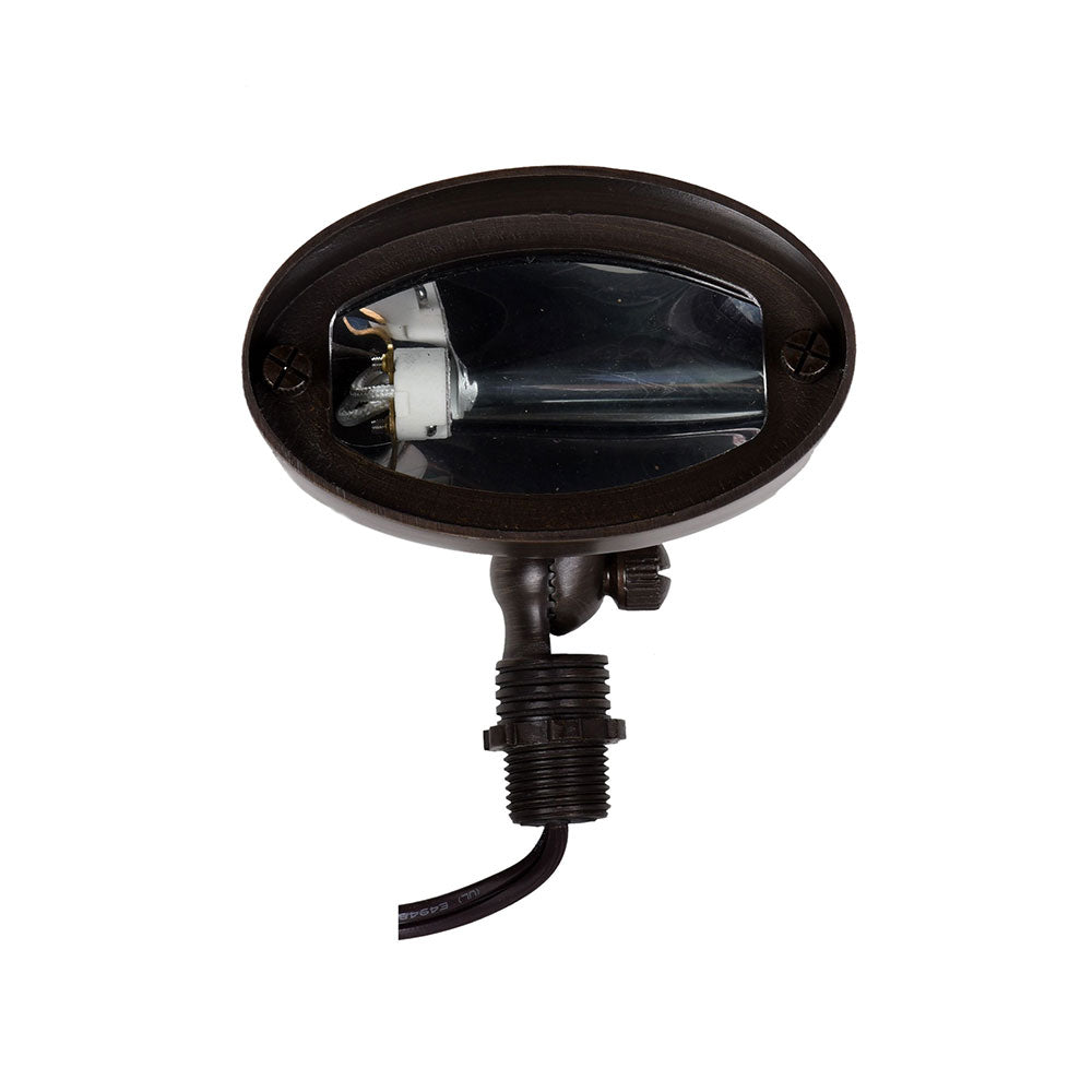 Marten 3.5W LED 12V AC / DC Cast Brass Adjustable Spike Area Floodlight Weathered Bronze / Warm White - PFL2900WB-PLV3-G4-27K