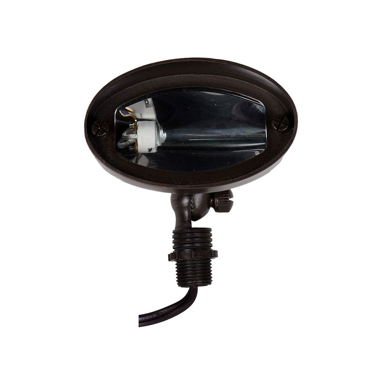 Marten 3.5W LED 12V AC / DC Cast Brass Adjustable Spike Area Floodlight Weathered Bronze / Warm White - PFL2900WB-PLV3-G4-27K