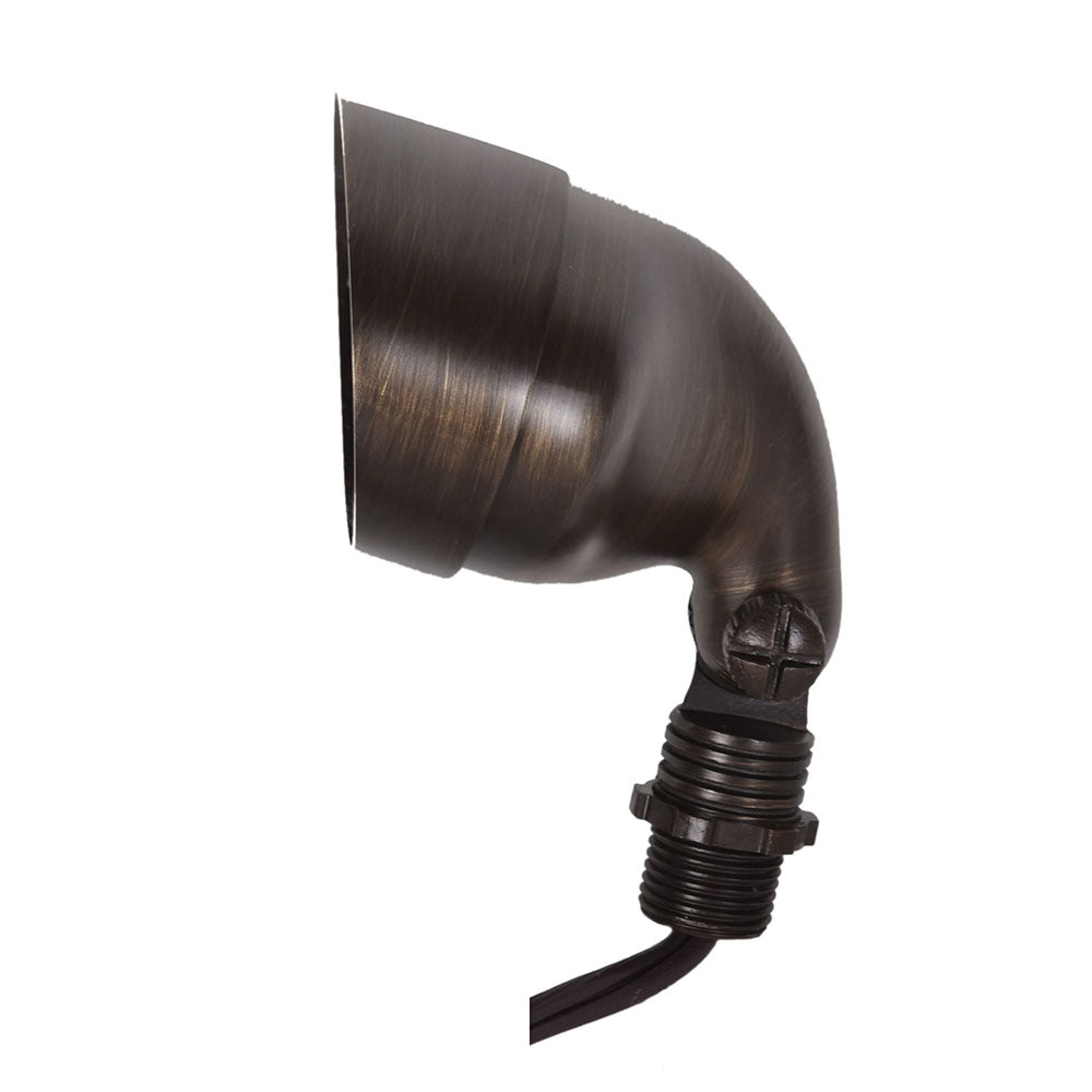 Marten 3.5W LED 12V AC / DC Cast Brass Adjustable Spike Area Floodlight Weathered Bronze / Warm White - PFL2900WB-PLV3-G4-27K