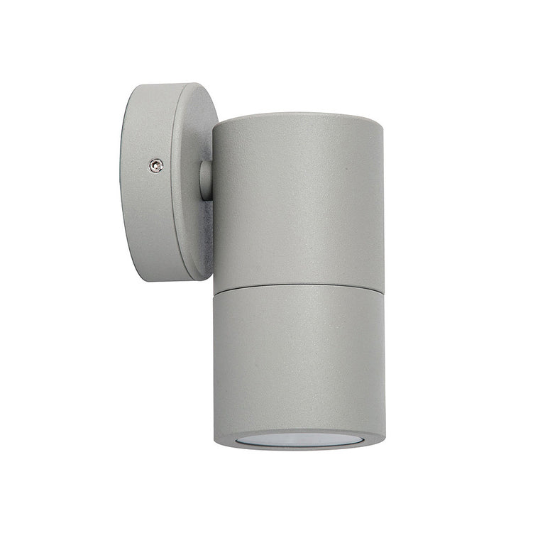 Poseidon 240V GU10 Fixed Wall Pillar Light Silver - PG1FSIL