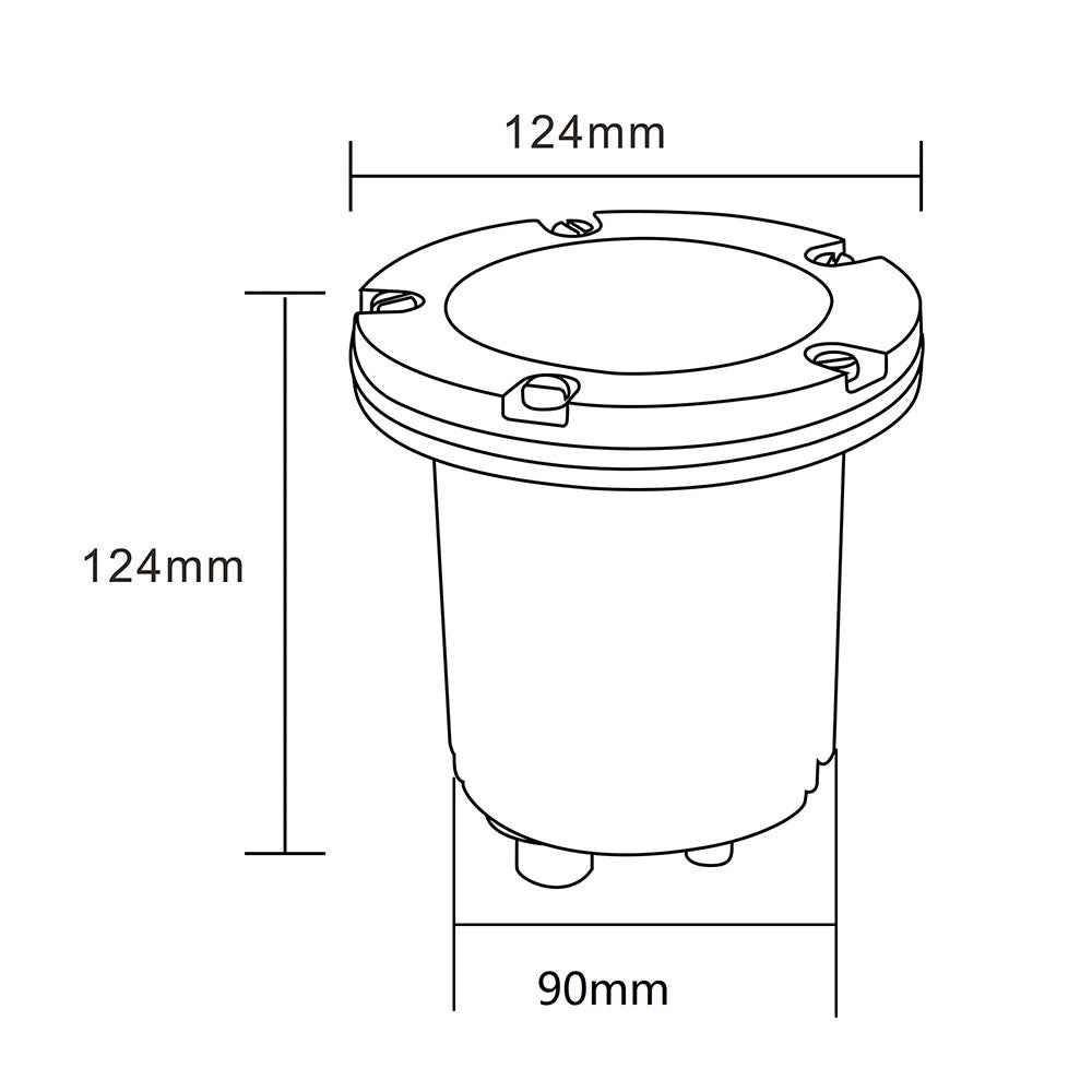 Giza 5W 12V AC / DC Cast Aluminium Inground Uplight Bronze / Warm White - PGL1300BZ-PLXC5-MR16-WF-27K