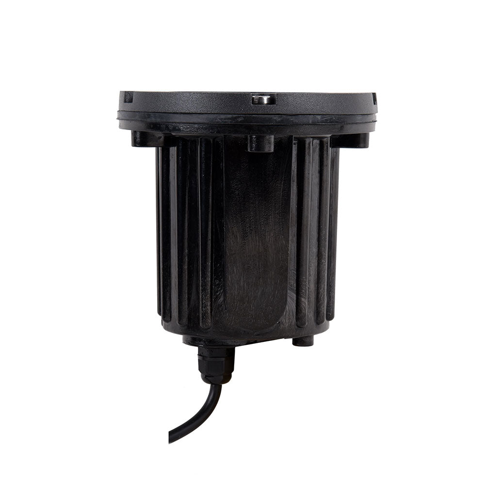 Giza 5W 12V AC / DC Cast Aluminium Inground Uplight Black / Warm White - PGL1300BK-PLXC5-MR16-WF-27K